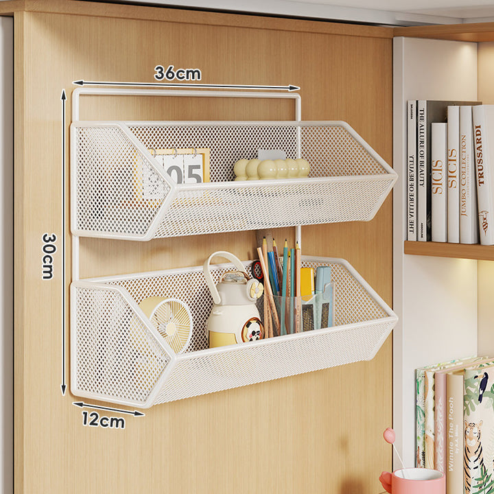 Over-Panel Hanging Mesh Storage Basket Organizer