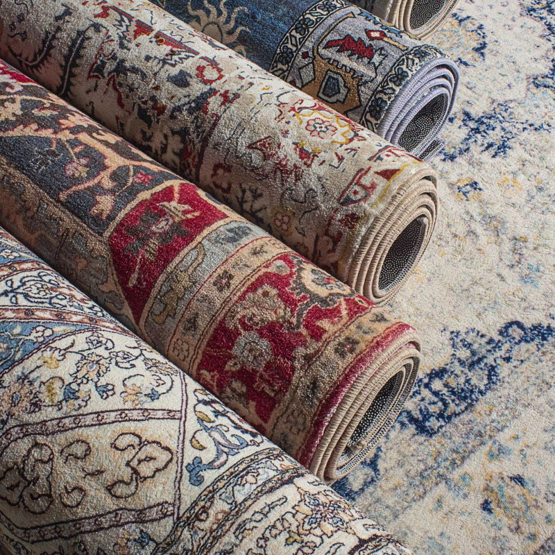 Vintage-Inspired Floral Print Area Rug