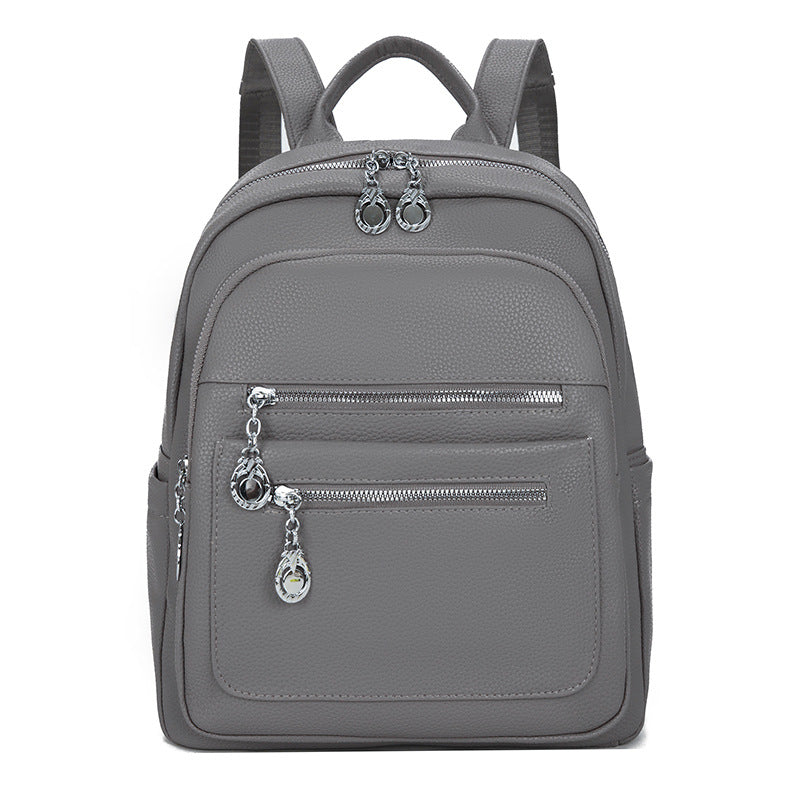 Stylish Multi-Pocket Leather Backpack Stornfield