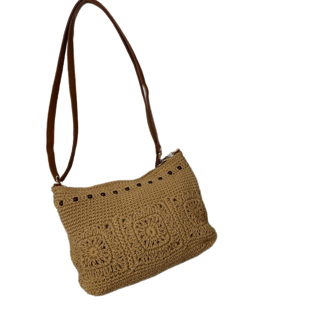 Handcrafted shoulder bag with unique crochet pattern Stornfield