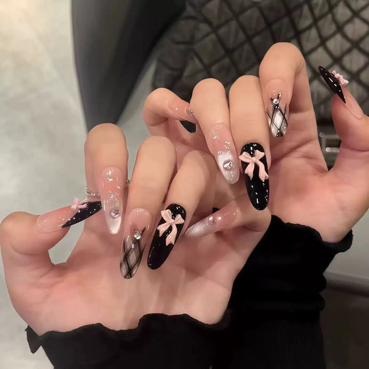 Glossy Natural Finish Press-On Nail Set