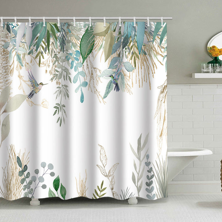 Floral Lavender Pattern Shower Curtain Stornfield