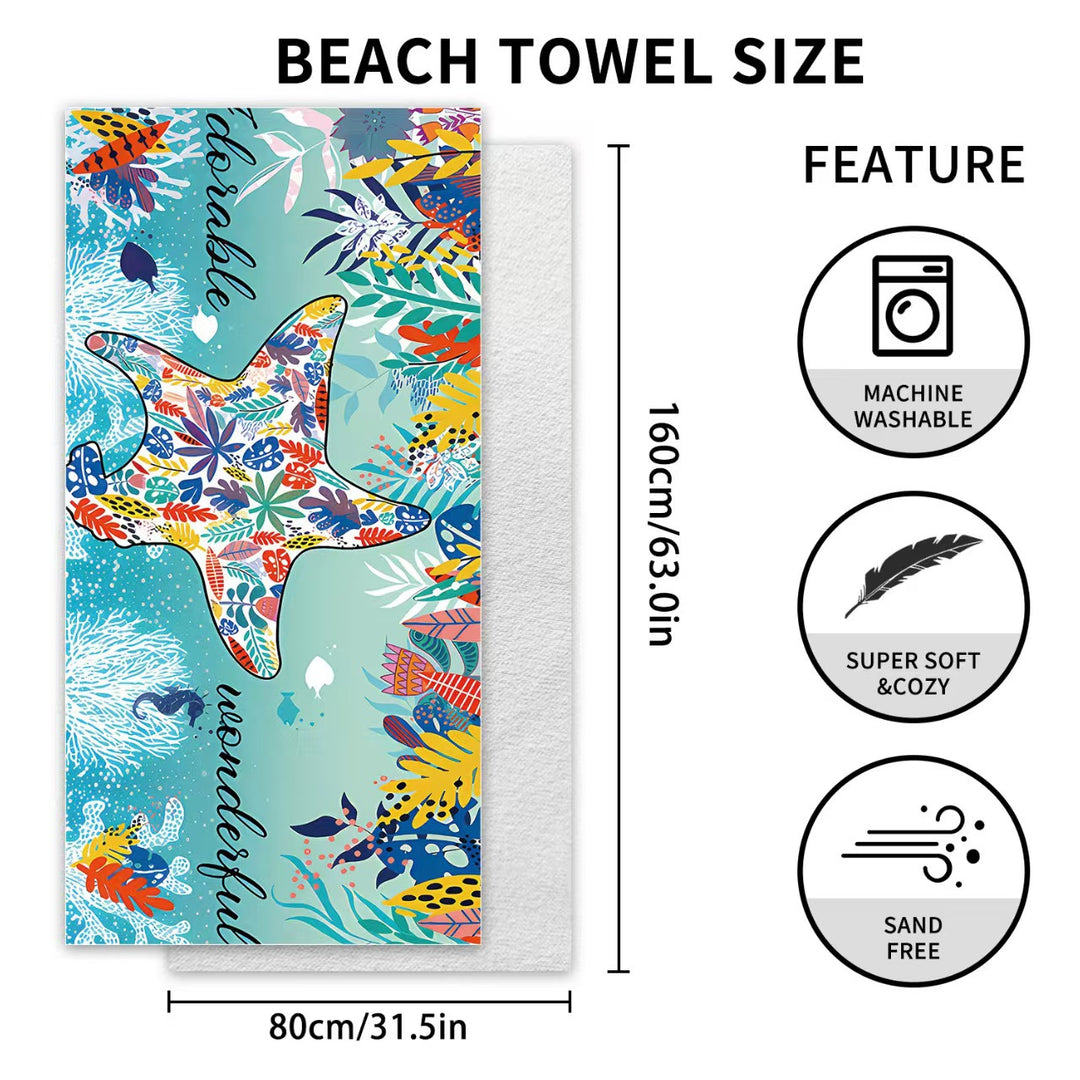 Women's beach towel with creative golf theme Stornfield