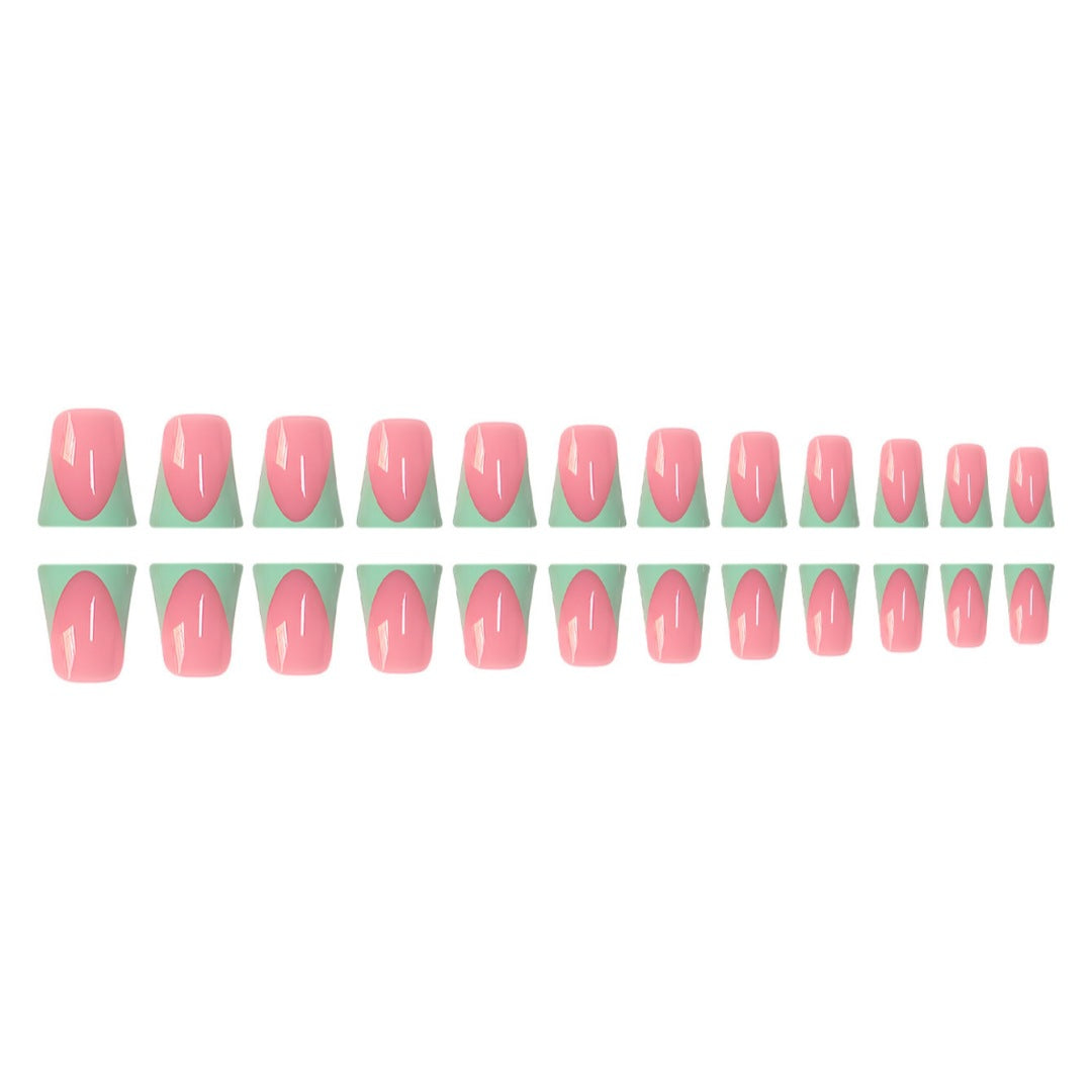 Stylish French Tip Press-On Nails with Customizable Design Stornfield