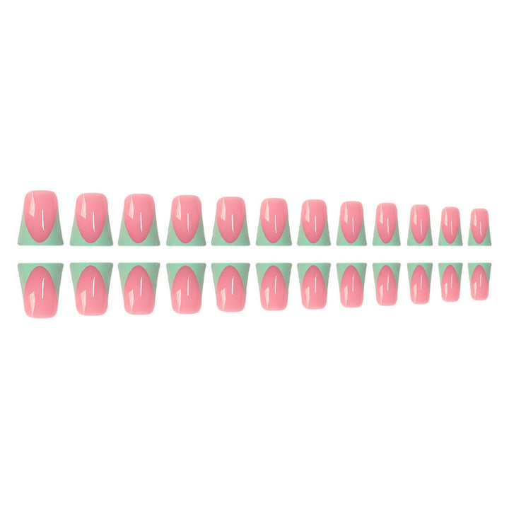 Stylish French Tip Press-On Nails with Customizable Design Stornfield