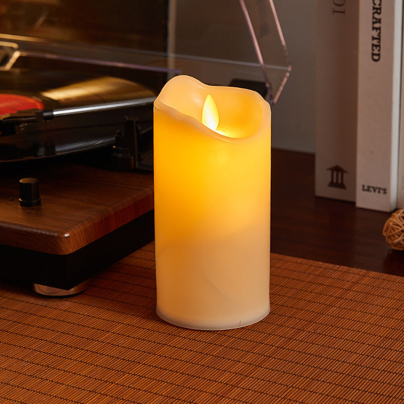 Decorative LED real wax candle in crystal look Stornfield