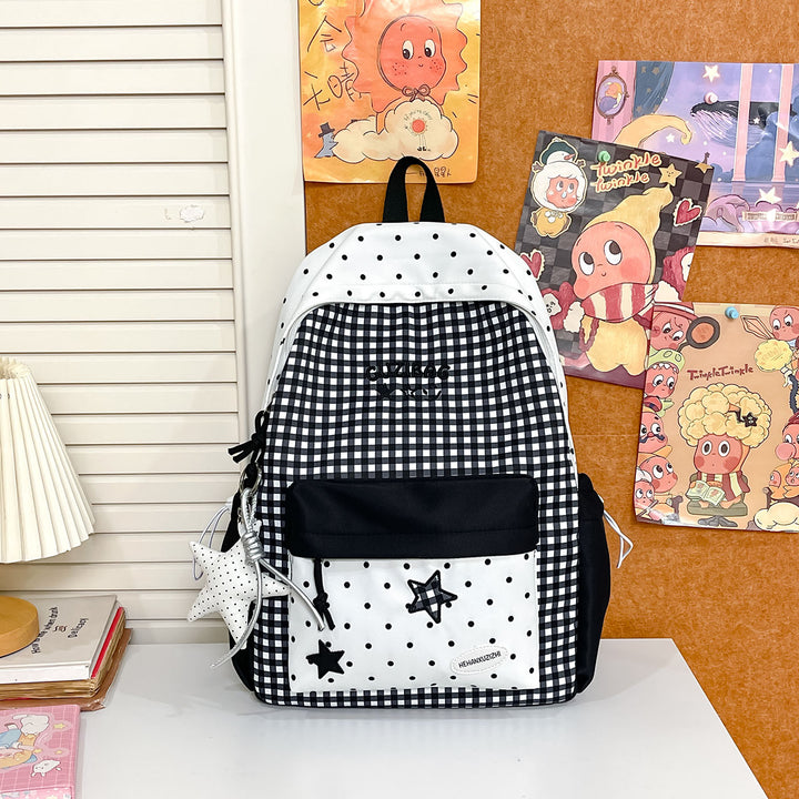 Charming Checked Pattern Backpack Stornfield