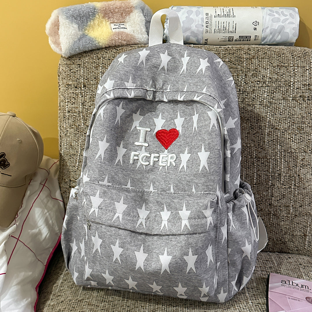 Casual Star-Patterned Backpack Stornfield