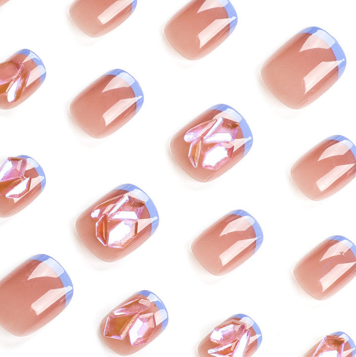 Nail art with glitter and 3D design Stornfield