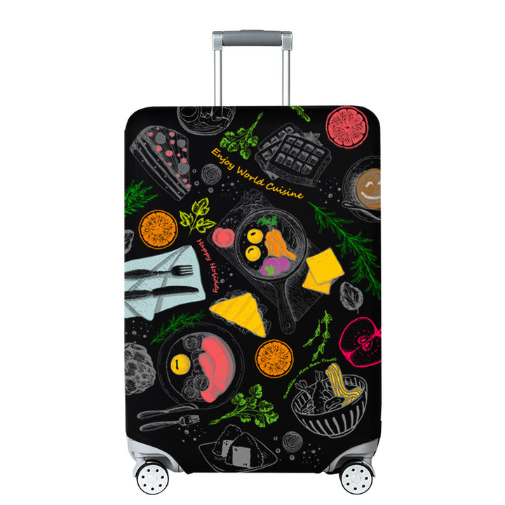Unisex Hard Shell Travel Suitcase with Creative Travel Motif Stornfield