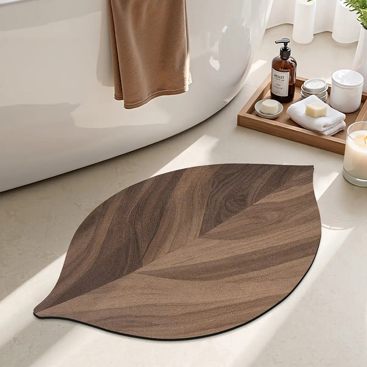 Leaf-Shaped Decorative Rug
