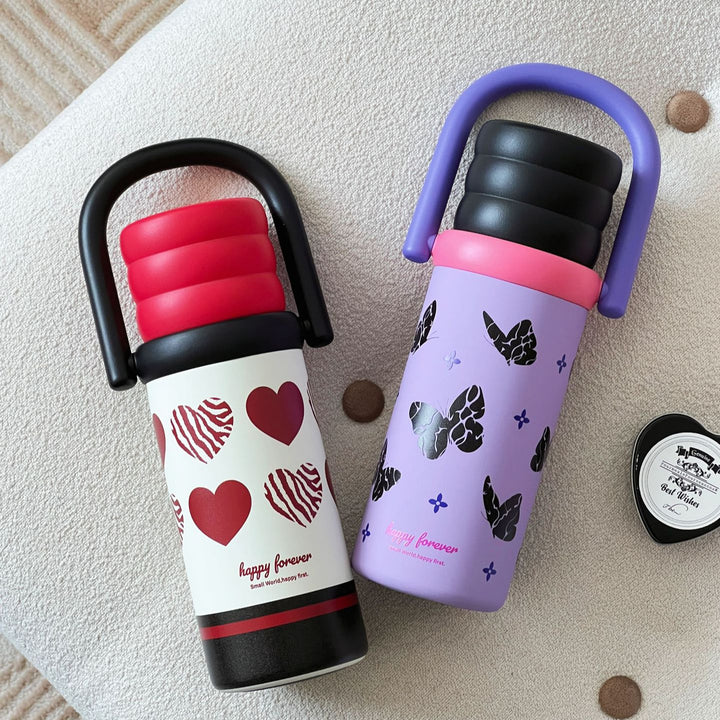 Ladies Insulated Drink Bottle with Design and Practical Handle Stornfield