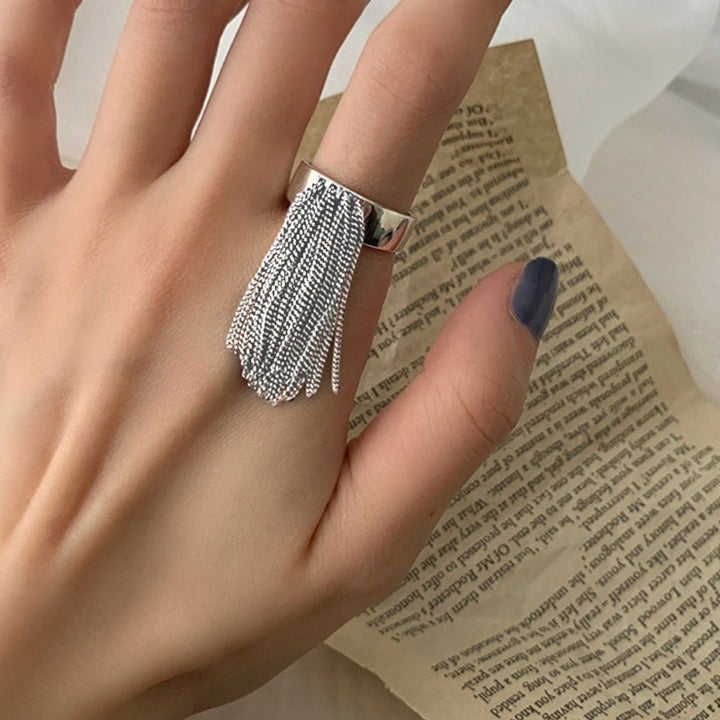Stylish ring with filigree tassel design Stornfield