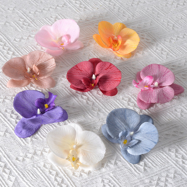 Elegant Silk Orchid Hair Accessory