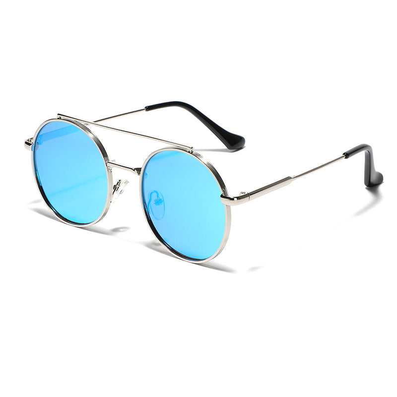 Women's round sunglasses with stylish metal frame Stornfield