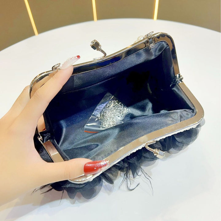 Floral-Accented Evening Purse