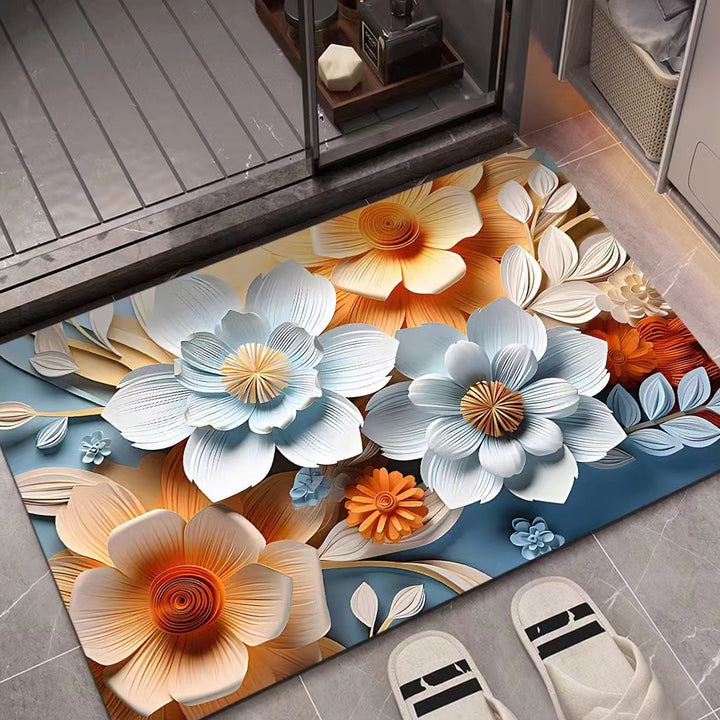 3D Textured Floral Mat Stornfield