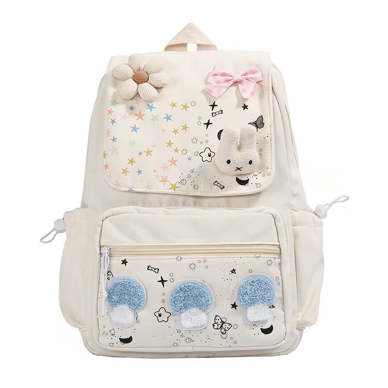 Backpack with Cute Plush Design and Multifunctional Compartments Stornfield