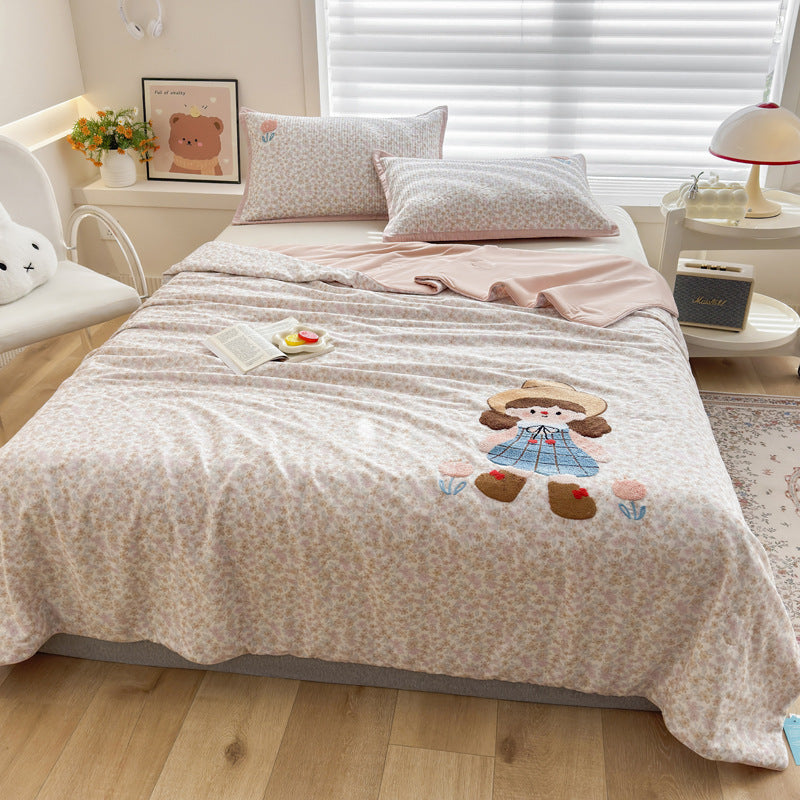 Women Cozy Bedspread with Playful Penguin Design Stornfield