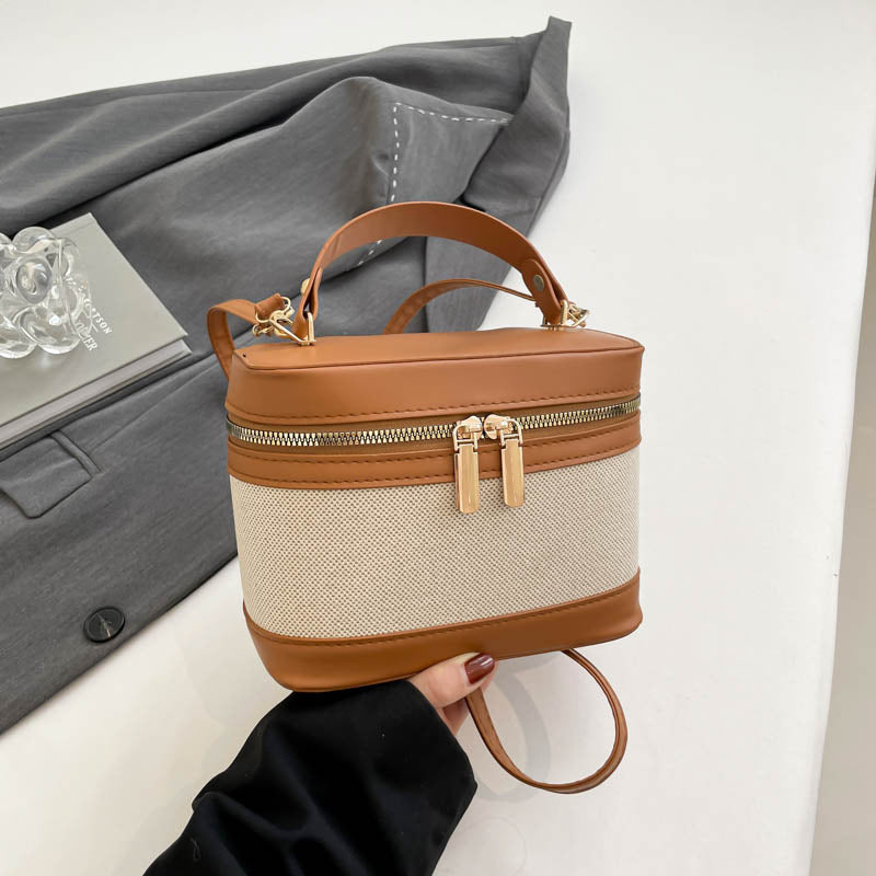 WoChic Leather and Fabric Crossbody Bag Stornfield