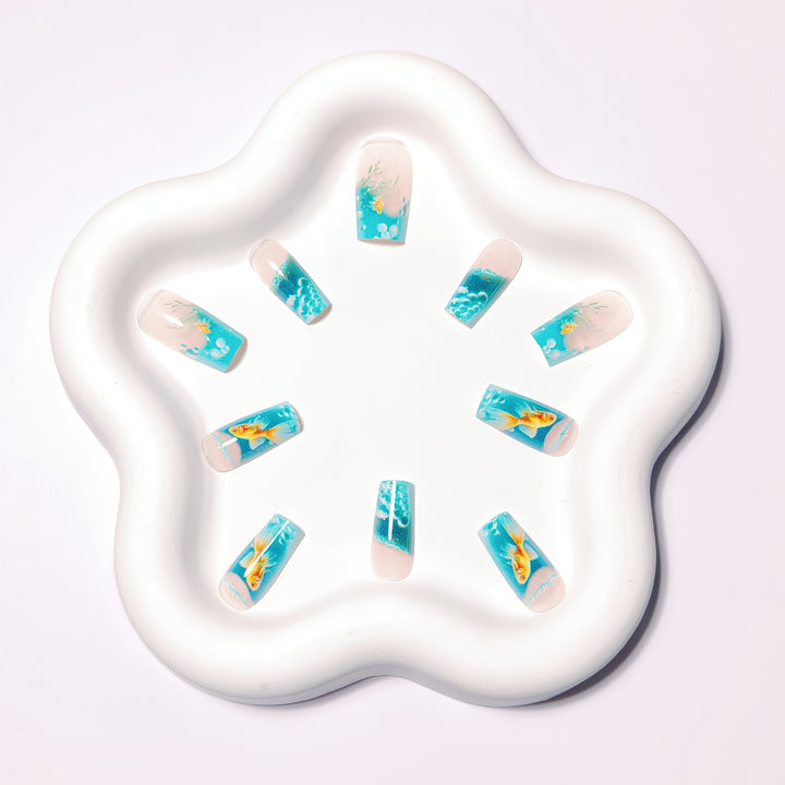 Artificial nails with Lively Water World motif Stornfield