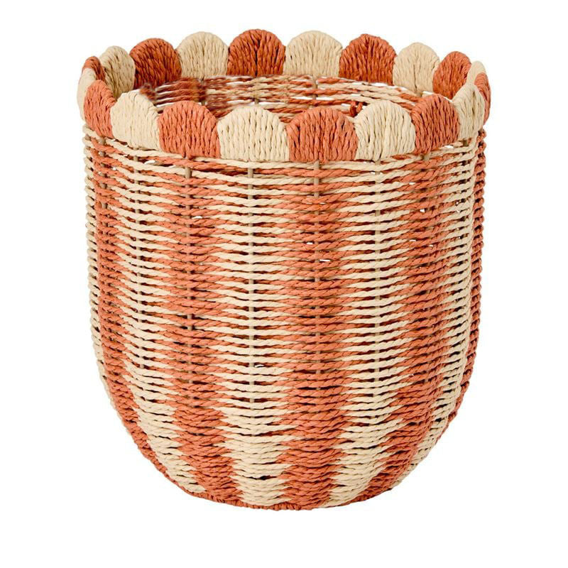 Decorative Scalloped Woven Storage Box Stornfield