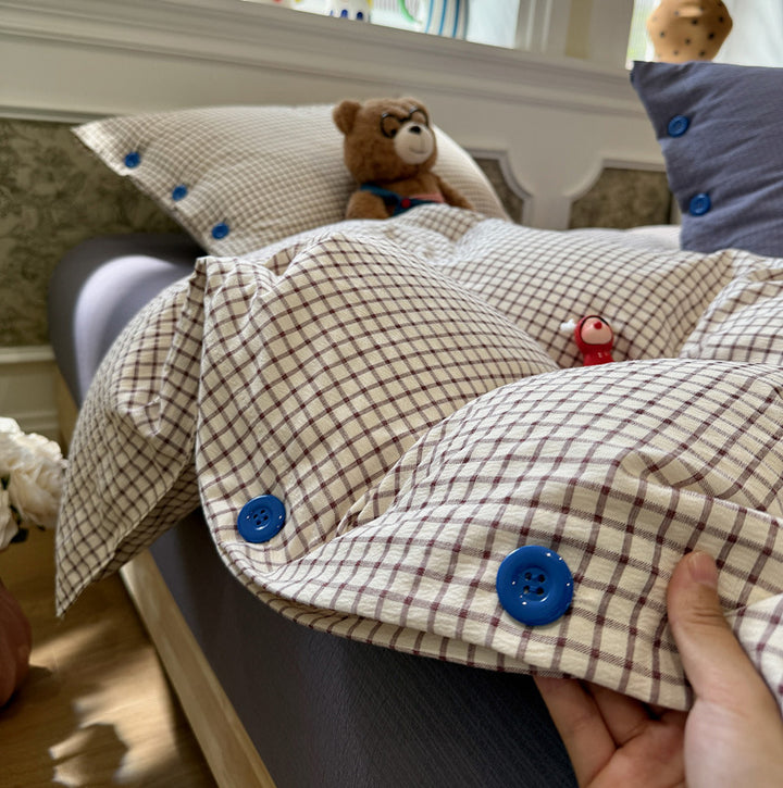 Cozy Checked Duvet Cover Set