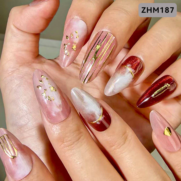 Elegant Press-On Nail Art Set Stornfield
