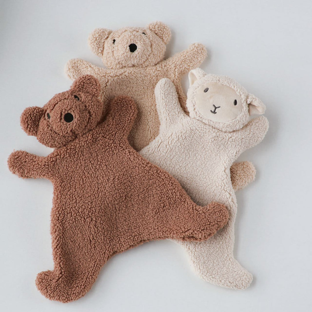 Sherpa Lamb Lovey Security Blanket with Embroidered Face
