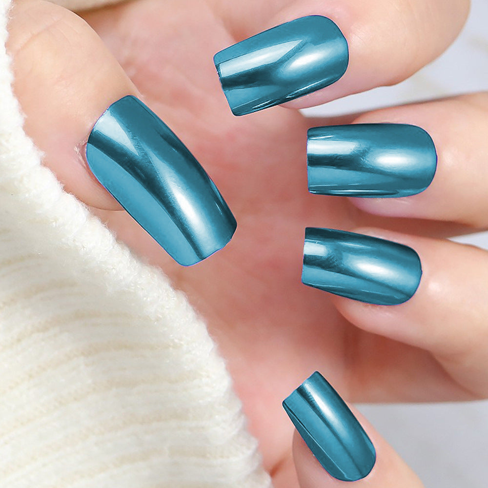 Chrome Finish Press-On Nails Stornfield