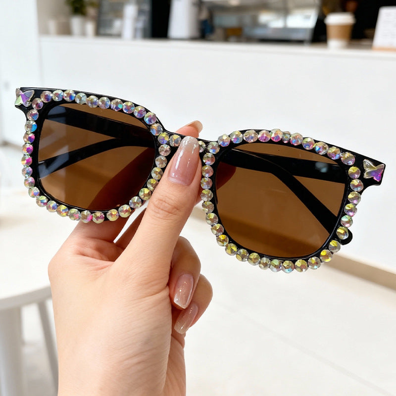 Crystal-Embellished Cat Eye Sunglasses Stornfield