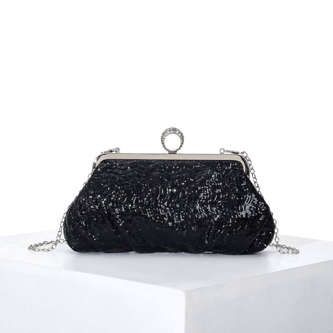 Vintage-Inspired Textured Evening Clutch