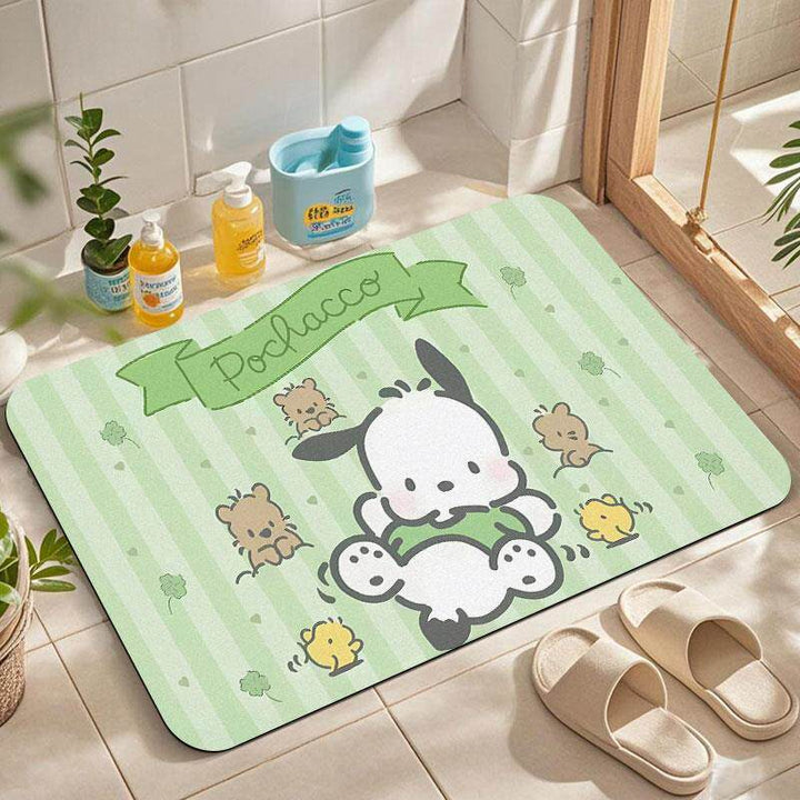 Cartoon-Themed Absorbent Bath Mat