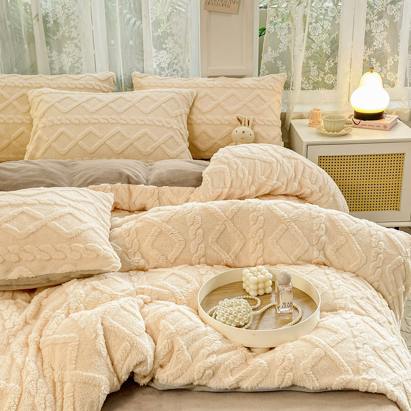 Cozy Textured Plush Blanket