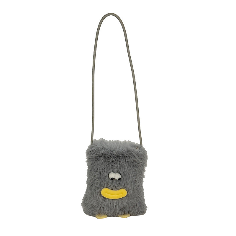 Plush shoulder bag with unique character design Stornfield
