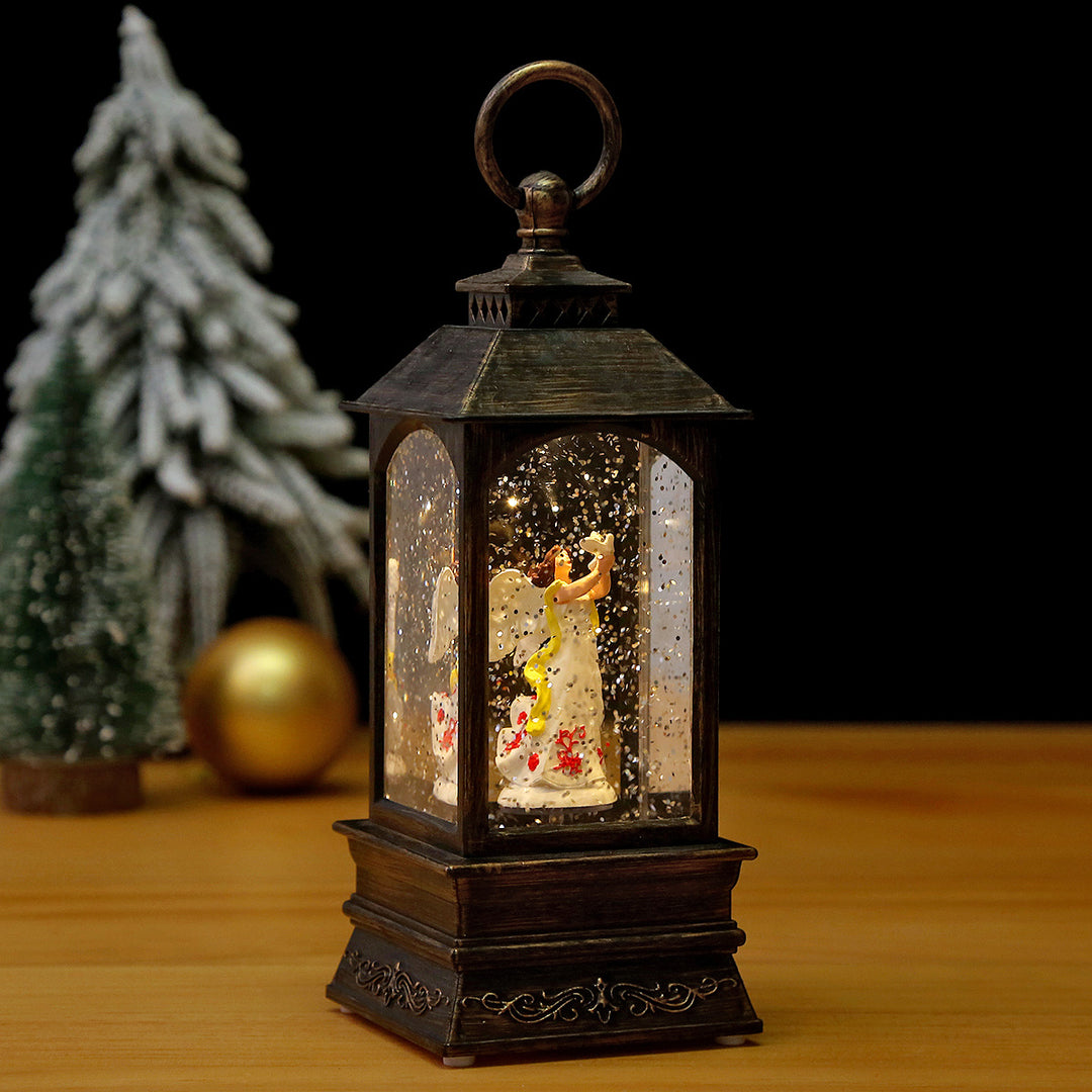 Nostalgic Christmas lantern with moving scene Stornfield