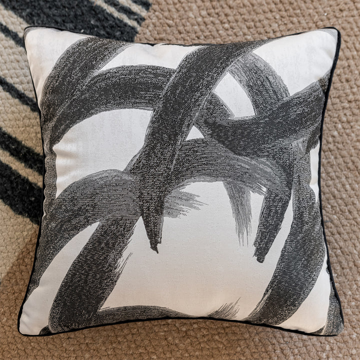 Luxurious decorative cushion with graphic pattern