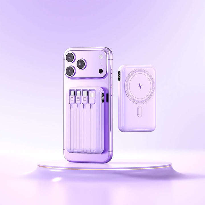 Power bank with integrated charging cable and stylish design Stornfield
