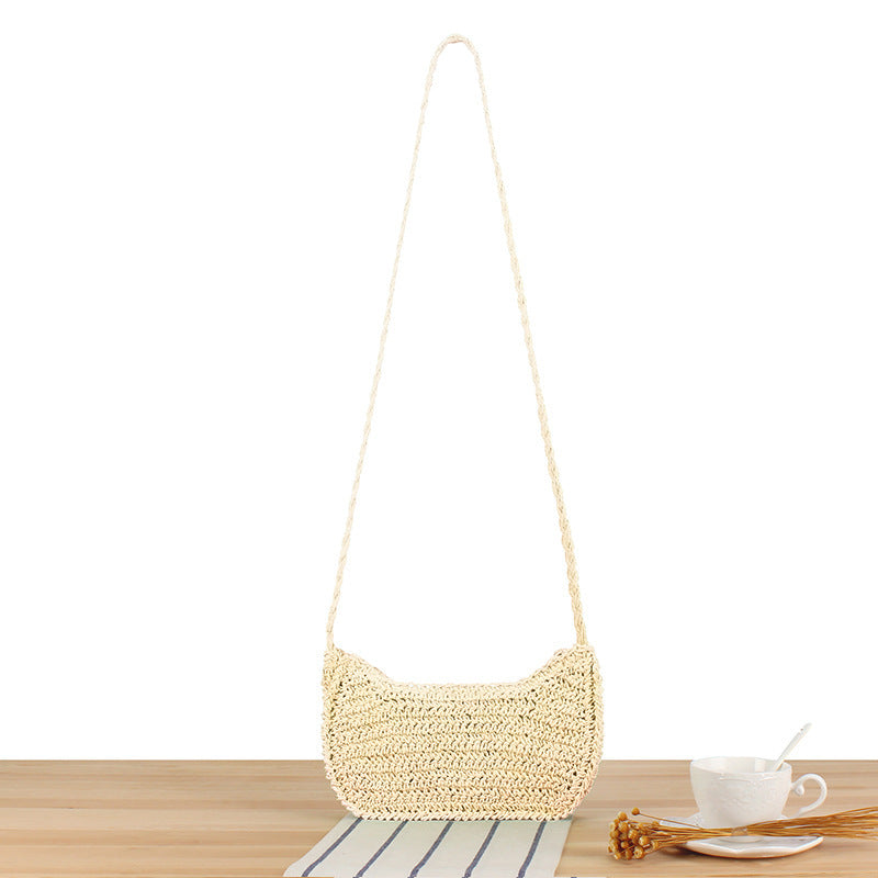 Shoulder bag made of natural woven material with stylish design Stornfield
