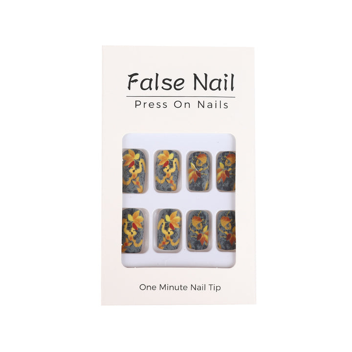 Artificial nails with colorful flower designs Stornfield