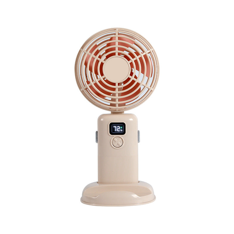 Women portable mini fan with digital speed display Stornfield