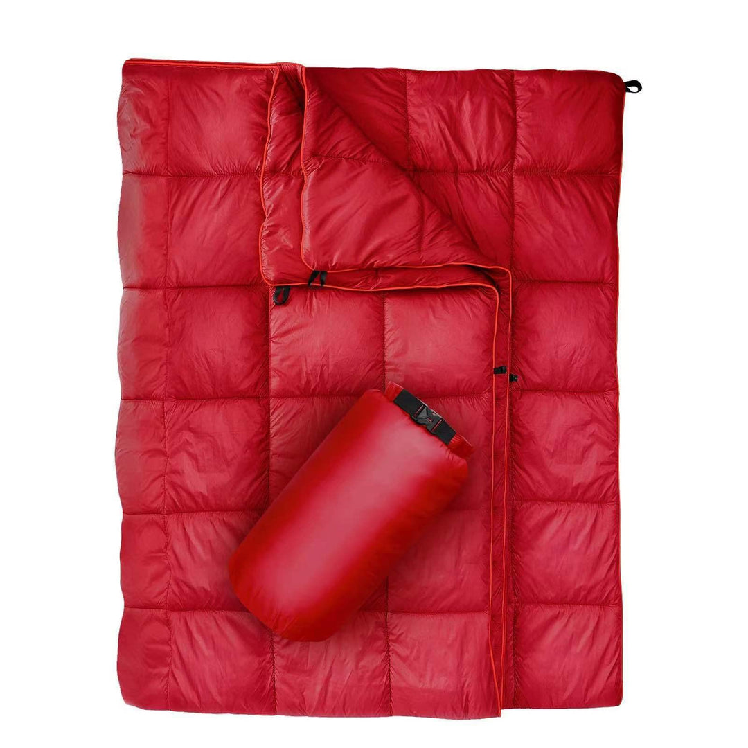 Unisex portable blanket with innovative compression design Stornfield