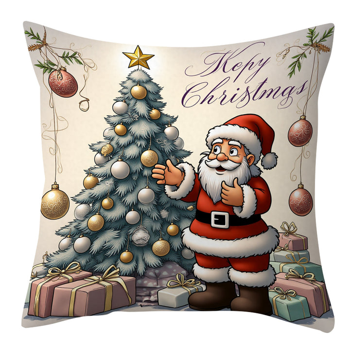 Festive Holiday-Themed Decorative Pillow