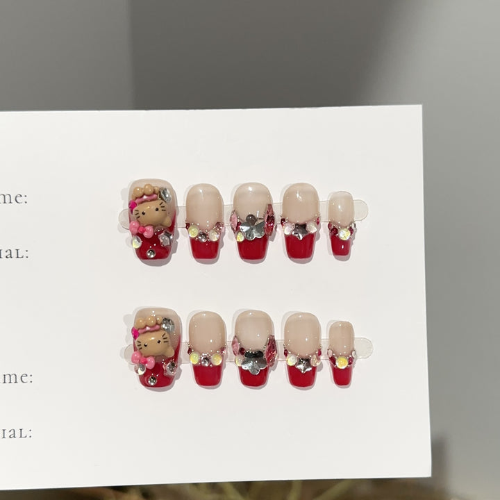 Decorative Press-On Nail Art Set