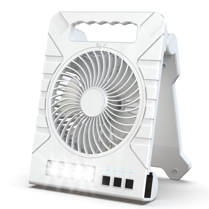 Portable Rechargeable LED Fan with Adjustable Stand Stornfield