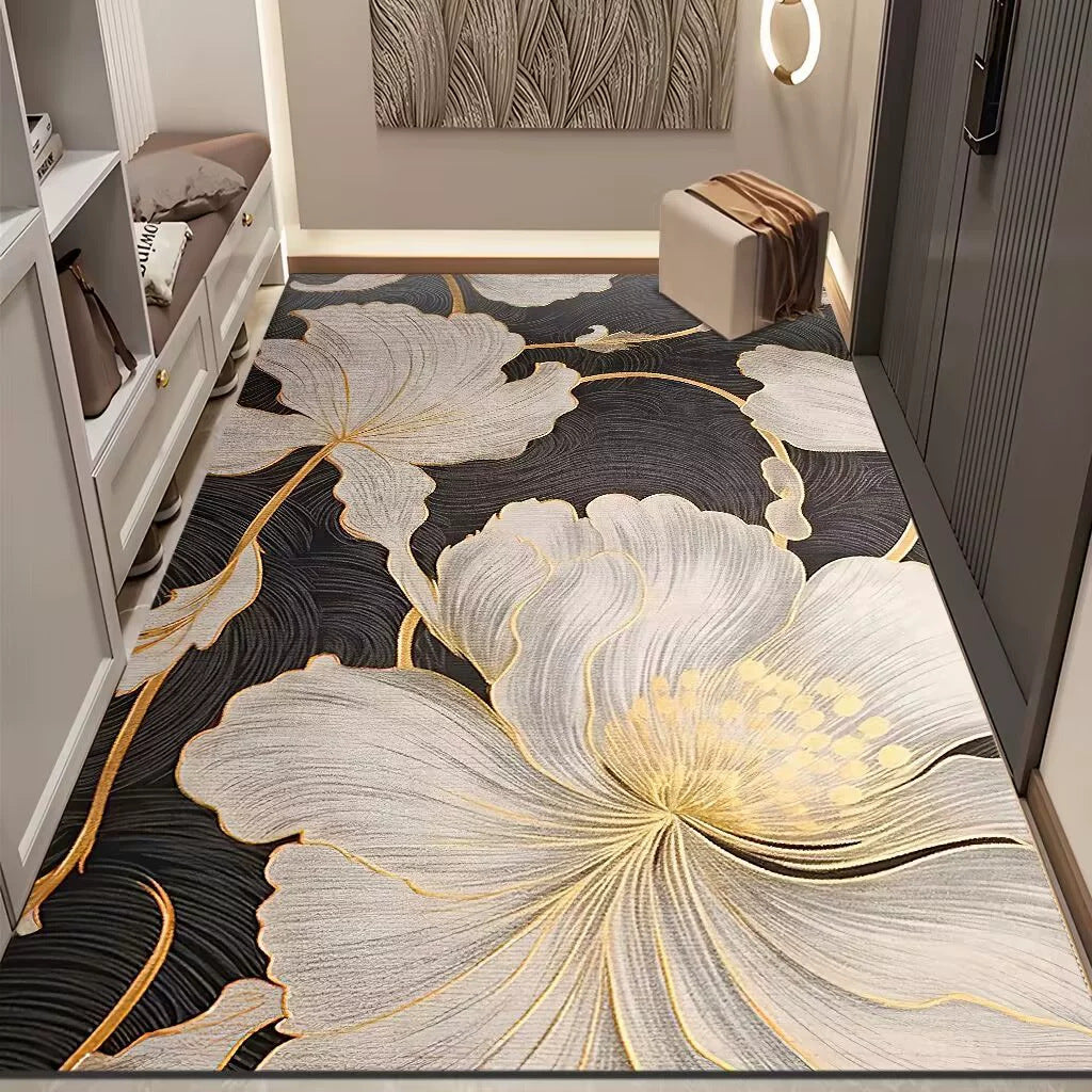 Luxurious Floral Design Area Rug