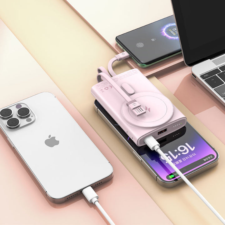 Portable high-performance power bank with integrated cable management Stornfield