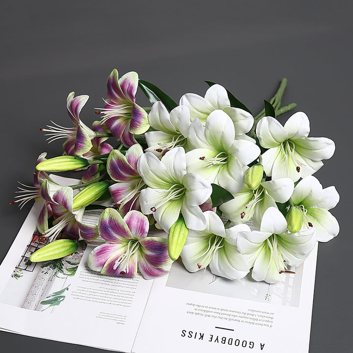 Realistic Lifelike Lily Flower Bouquet