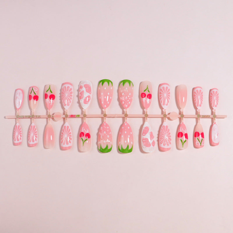 Premium Press-On Nail Set with Decorative Accents Stornfield