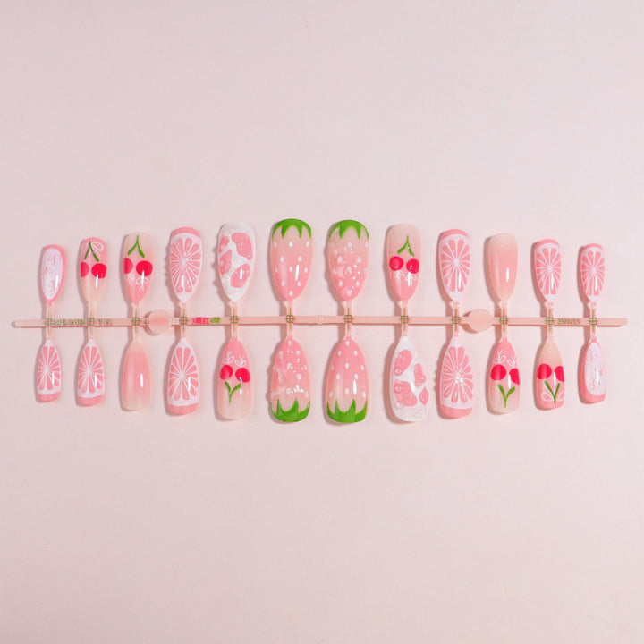 Premium Press-On Nail Set with Decorative Accents Stornfield